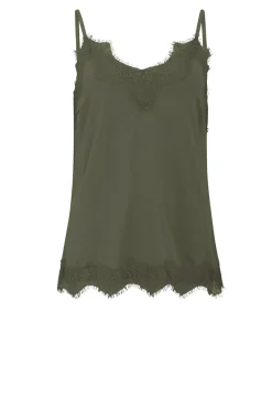 Store CC Heart Top With Lace Details Puck | Donker Green... | | Little Soho