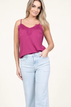 Discount CC Heart Top With Lace Details Puck | Berry... | | Little Soho
