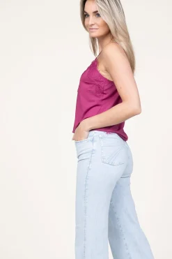 Discount CC Heart Top With Lace Details Puck | Berry... | | Little Soho