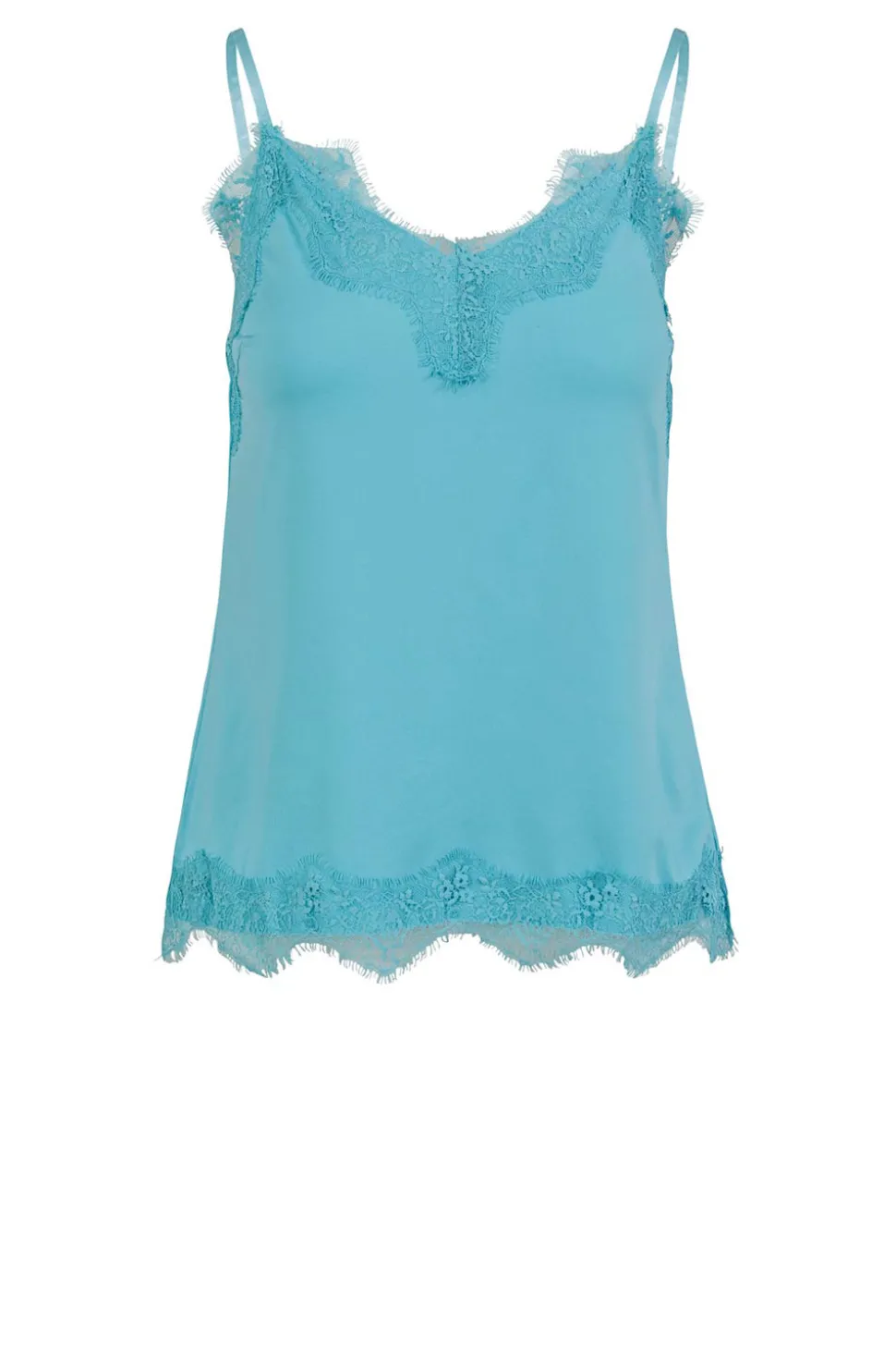 Hot CC Heart Top With Lace Details Puck | Blue... | | Little Soho