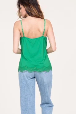 Sale CC Heart Top With Lace Details Puck | Green... | | Little Soho