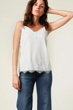 Shop CC Heart Top With Lace Details Puck | Natural... | | Little Soho