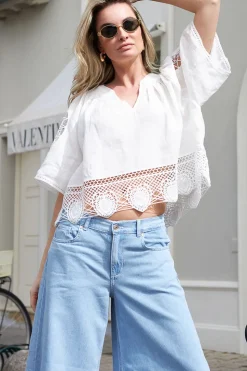 Hot Berenice Top With Openwork Details Talula | Natural... | | Little Soho