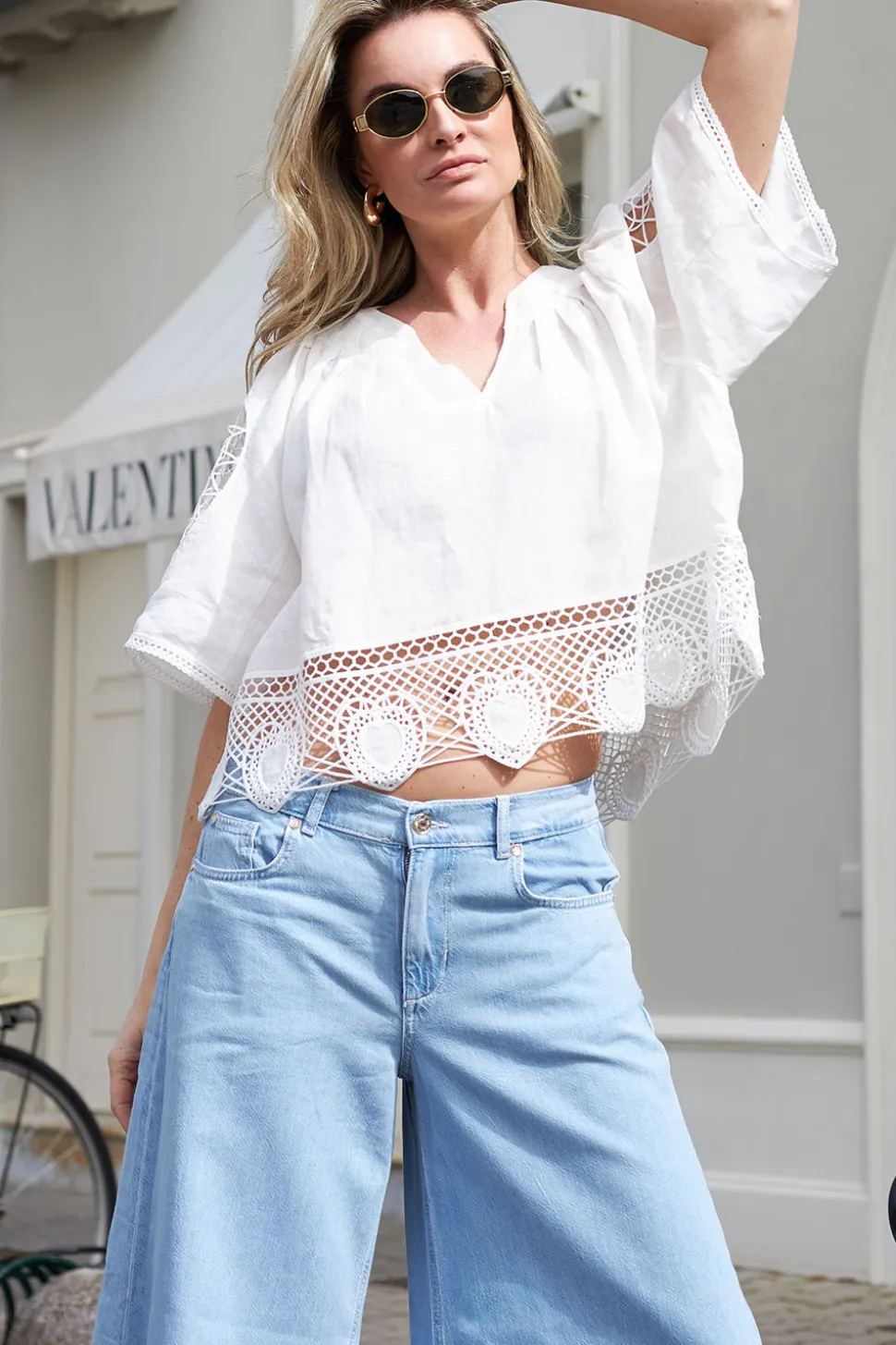 Hot Berenice Top With Openwork Details Talula | Natural... | | Little Soho