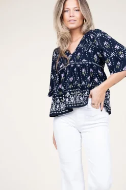 Best ba&sh Top With Print Narry | Blue... | | Little Soho