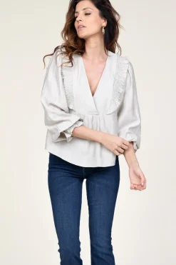Hot Co'Couture Top With Ruffles Angus | Natural... | | Little Soho