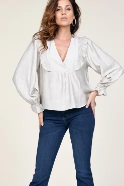 Hot Co'Couture Top With Ruffles Angus | Natural... | | Little Soho