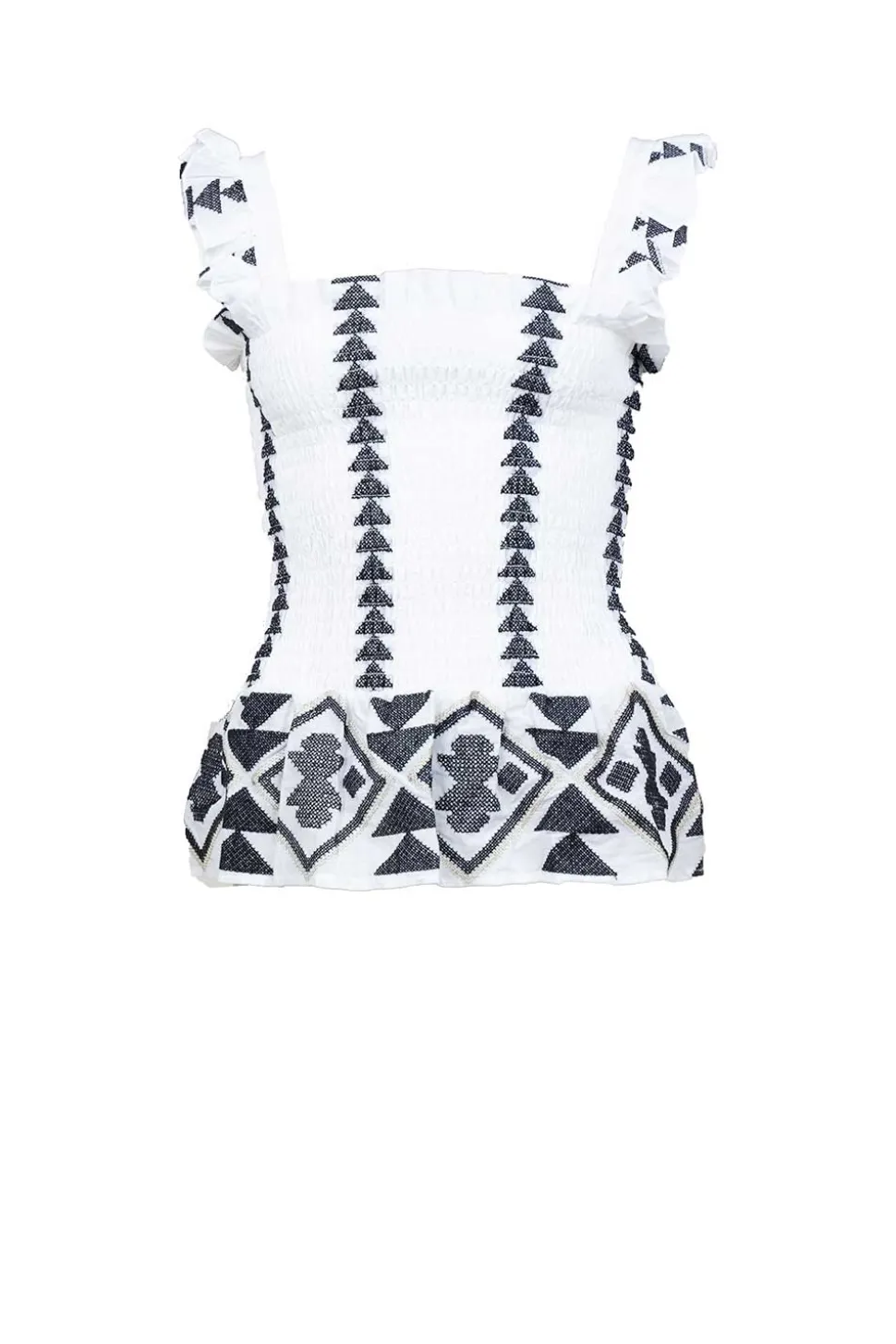 Online Kocca Top With Ruffles Bova | Black & White... | | Little Soho