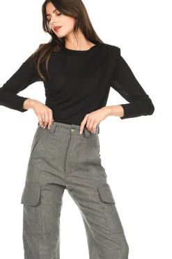 Outlet Copenhagen Muse Top With Shoulder Pads Grace | Black... | | Little Soho