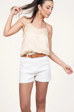 Discount Aaiko Top With V-Neck Vaxi | Beige... | | Little Soho