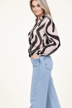 Sale Liu Jo Transparant Blouse With Lurex Illusion | Beige... | | Little Soho