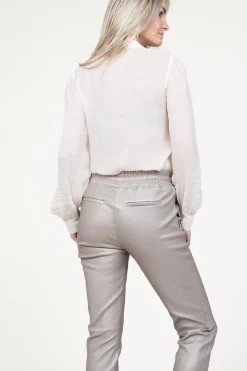 Sale Liu Jo Transparant Blouse With Puffed Sleeves Scopello | Natural... | | Little Soho