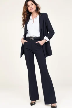 Shop D-ETOILES CASIOPE Travelwear High Waist Flared Pants Good | Black... | | Little Soho