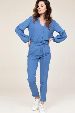 New D-ETOILES CASIOPE Travelwear Top Met V-Neck Arudy | Blue... | | Little Soho