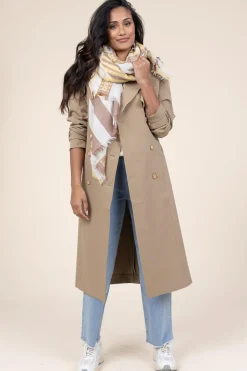 Fashion Aaiko Trenchcoat With Belt Tuanas | Olive/Sand... | | Little Soho