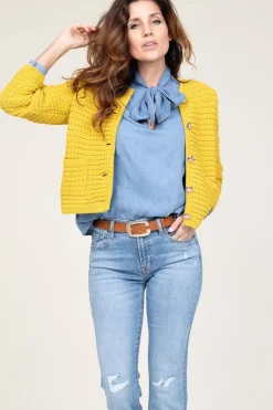 Sale ba&sh Tricot Cardigan Gaspard | Yellow... | | Little Soho