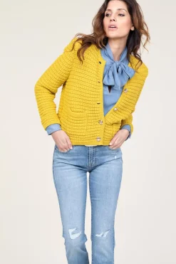 Sale ba&sh Tricot Cardigan Gaspard | Yellow... | | Little Soho