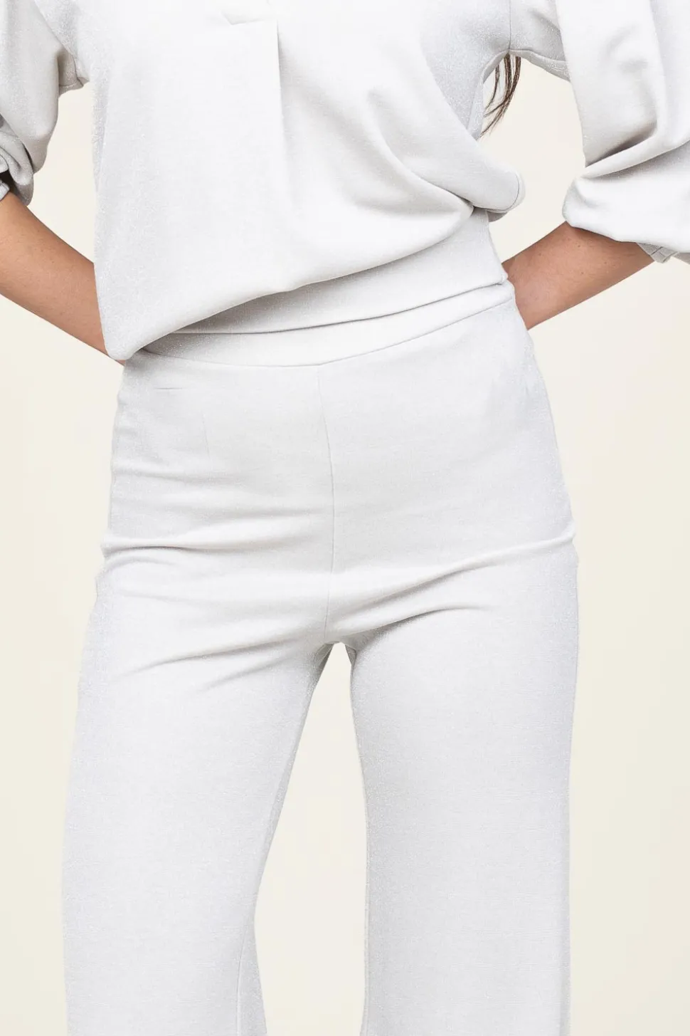 Discount D-ETOILES CASIOPE Tricot Pants With Lurex Fine | Natural... | | Little Soho