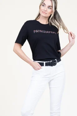 Sale Patrizia Pepe T-Shirt With Logo Lucia | Black... | | Little Soho
