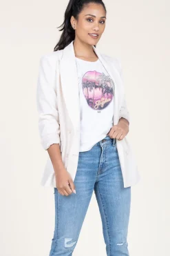 Cheap Liu Jo T-Shirt With Rhinestones Tangi | White... | | Little Soho