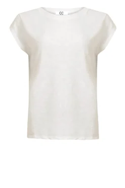 Sale CC Heart T-Shirt With Round Neck Classic | White... | | Little Soho