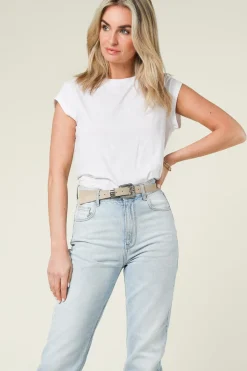 Sale CC Heart T-Shirt With Round Neck Classic | White... | | Little Soho