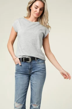 Cheap CC Heart T-Shirt With Round Neck Classic | Grey... | | Little Soho