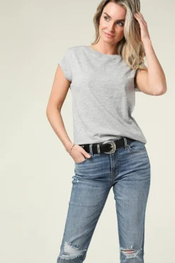 Cheap CC Heart T-Shirt With Round Neck Classic | Grey... | | Little Soho