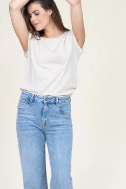 Fashion CC Heart T-Shirt With Round Neck Classic | Sand... | | Little Soho