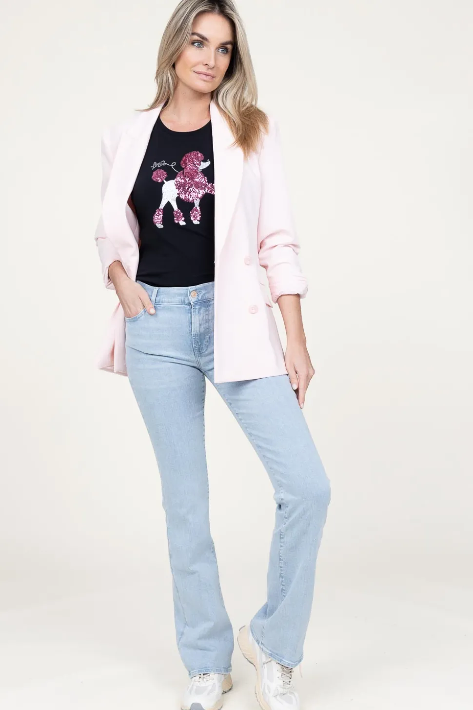 Discount Liu Jo T-Shirt With Sequins Barboncino | Black... | | Little Soho