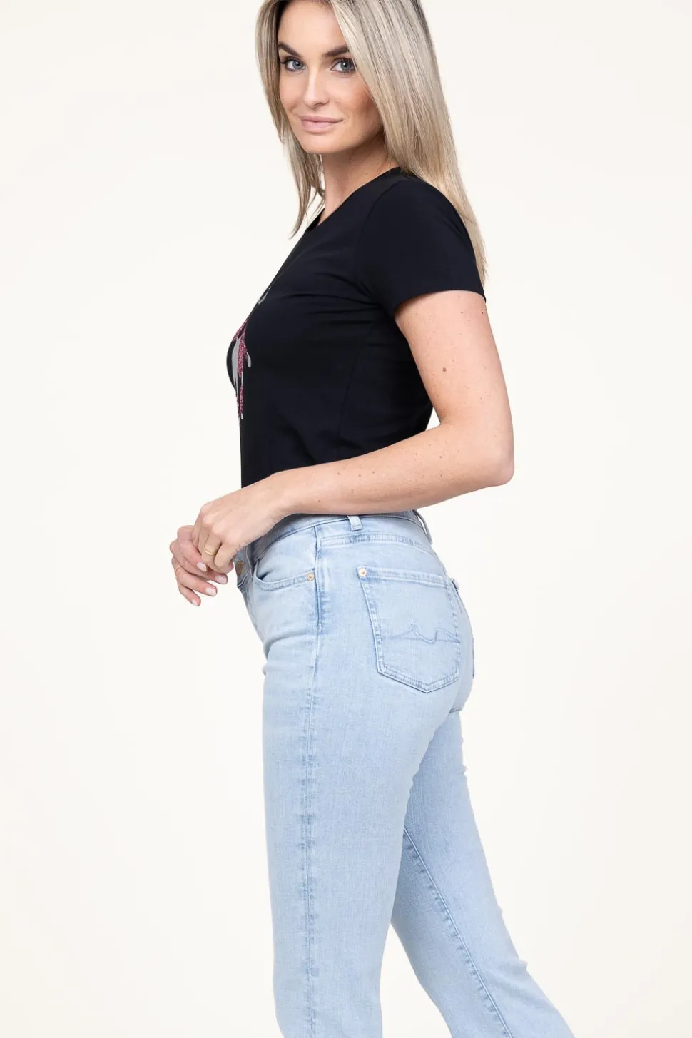 Discount Liu Jo T-Shirt With Sequins Barboncino | Black... | | Little Soho