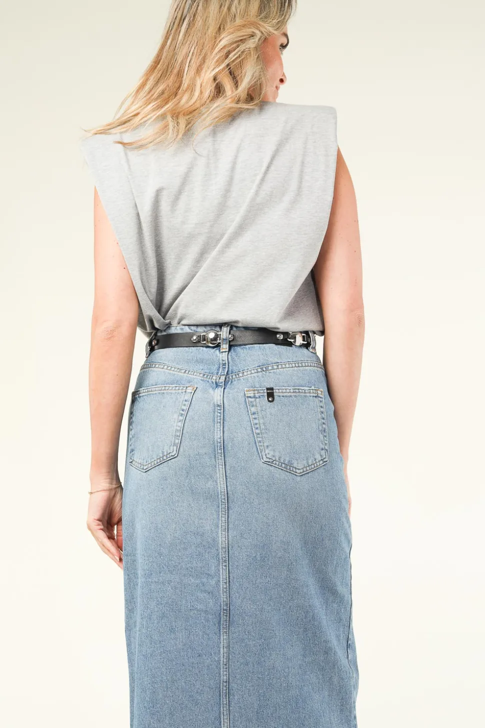 Best Sale Co'Couture T-Shirt With Shoulder Padding Eduarda | Grey... | | Little Soho