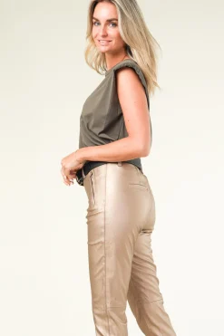 Best Co'Couture T-Shirt With Shoulder Padding Eduarda | Green... | | Little Soho