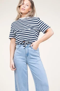 Store Suncoo T-Shirt With Tie Detail Marloz | Blue... | | Little Soho