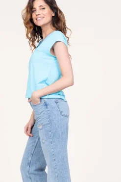 Best Sale CC Heart T-Shirt With V-Neck Vera | Blue... | | Little Soho