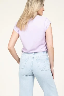 Shop CC Heart T-Shirt With V-Neck Vera | Purple... | | Little Soho