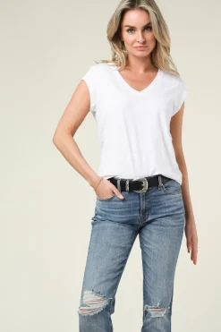 Cheap CC Heart T-Shirt With V-Neck Vera | White... | | Little Soho