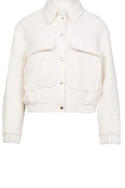 Shop Est'Seven Tweed Lurex Bomber Coco | Natural... | | Little Soho