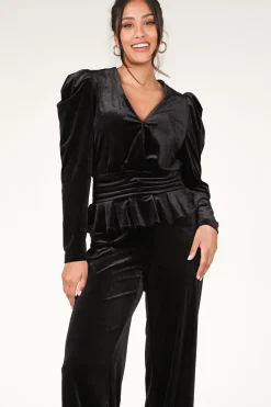 Fashion Dante 6 Velvet Stretch Top Smoke | Black... | | Little Soho