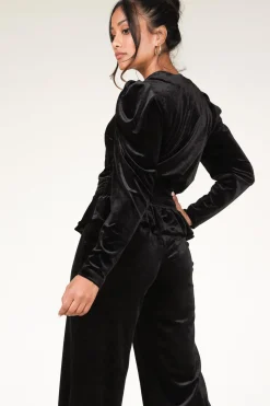 Fashion Dante 6 Velvet Stretch Top Smoke | Black... | | Little Soho