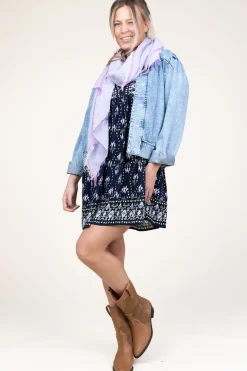 Cheap ba&sh Viscose Dress With Print Naia | Blue... | | Little Soho