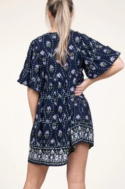 Cheap ba&sh Viscose Dress With Print Naia | Blue... | | Little Soho