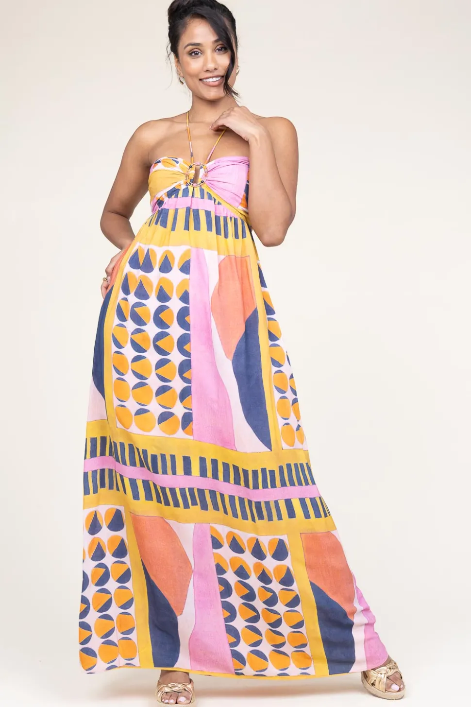 Fashion ba&sh Viscose Maxi Dress Molly | Pink... | | Little Soho