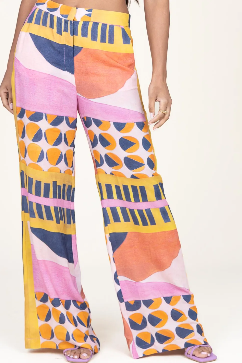 Flash Sale ba&sh Viscose Pants With Print Mallory | Pink... | | Little Soho