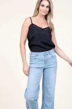 Sale Lollys Laundry Viscose Top With Lace Viane | Black... | | Little Soho