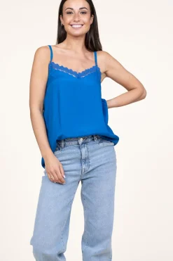 Outlet Lollys Laundry Viscose Top With Lace Viane | Blue... | | Little Soho
