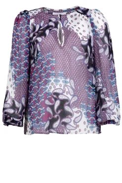 Flash Sale ba&sh Viscose Top With Print Blair | Purple... | | Little Soho