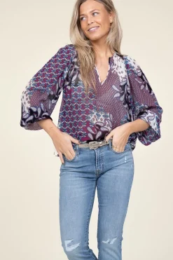 Flash Sale ba&sh Viscose Top With Print Blair | Purple... | | Little Soho
