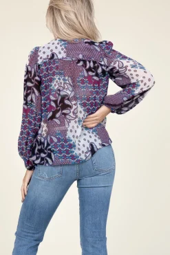 Flash Sale ba&sh Viscose Top With Print Blair | Purple... | | Little Soho