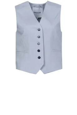Hot Herskind Waistcoat In Linen Blend Mister | Grey... | | Little Soho